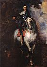 Famous England Paintings - Equestrian Portrait of Charles I, King of England